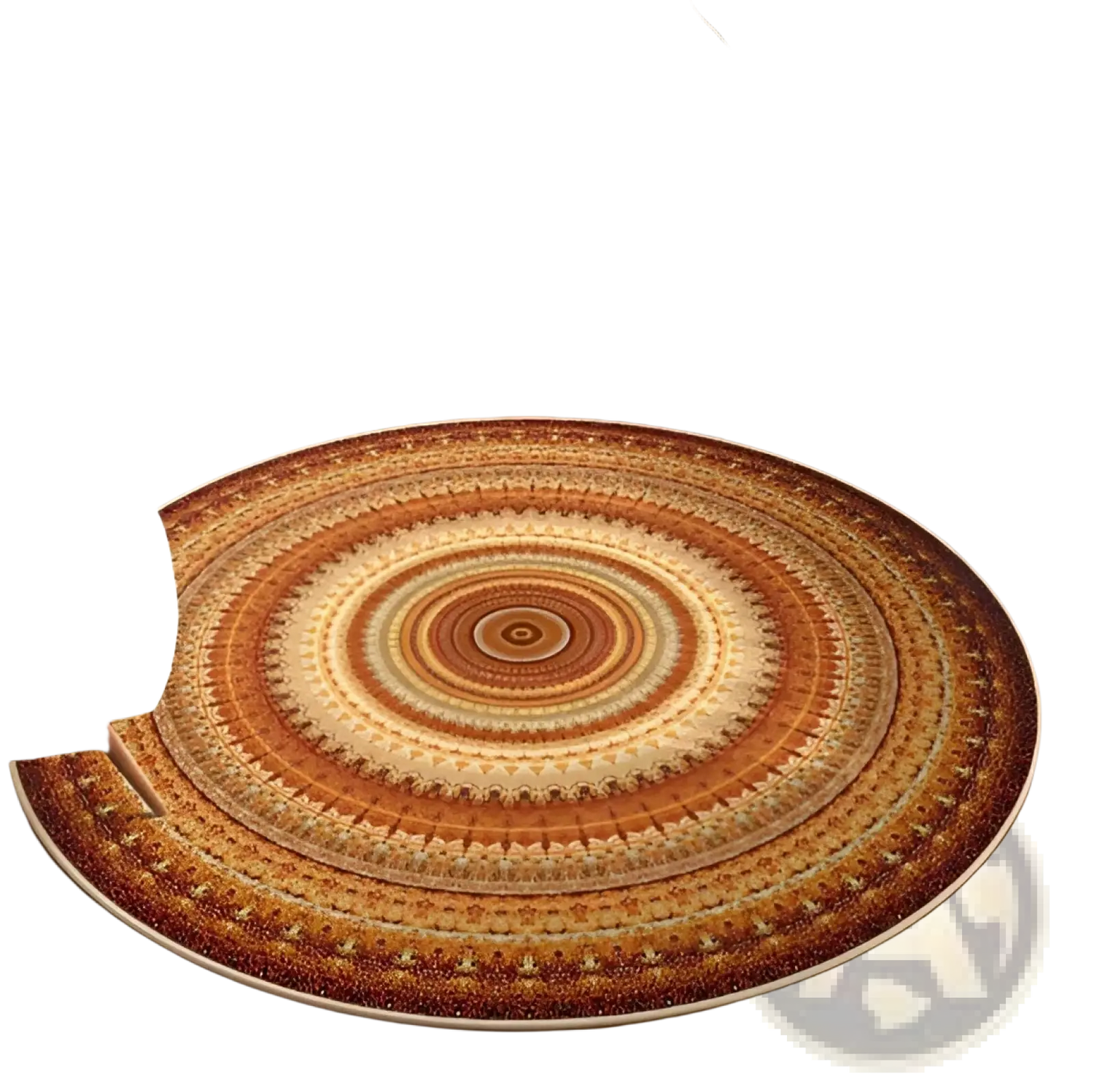 Mandala Round Rug Vibrant Geometric Polyester Carpet