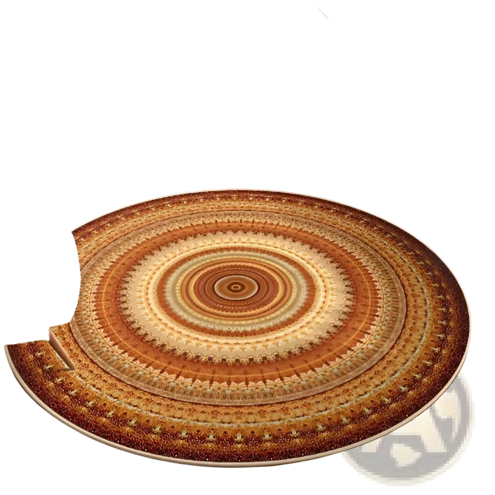 Mandala Round Rug Vibrant Geometric Polyester Carpet