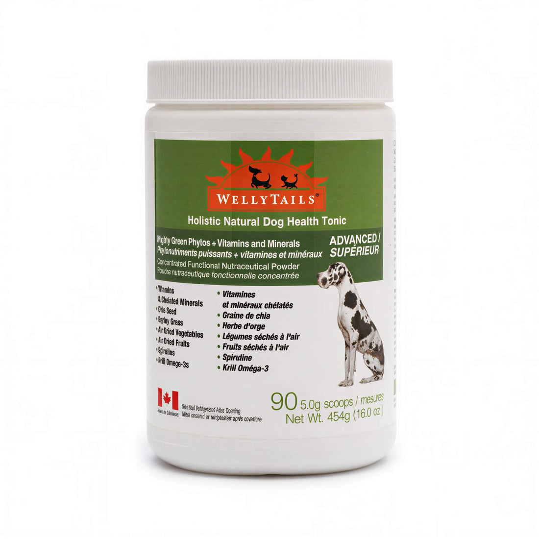 WellyTails  Mighty Green Phytonutrients Vitamins &amp; Minerals for Dogs