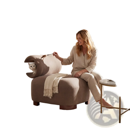 Modern Brown Polyester Pet Friendly Accent Chair