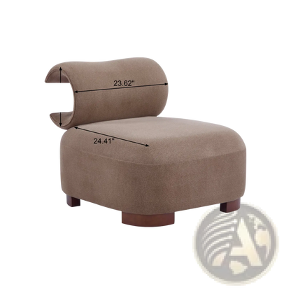 Modern Brown Polyester Pet Friendly Accent Chair