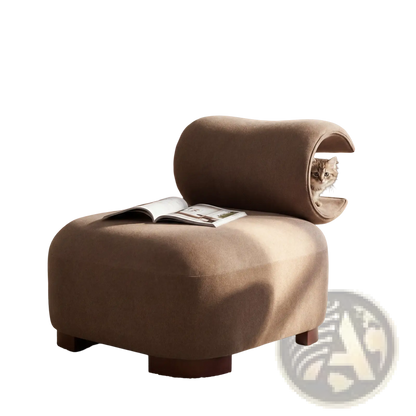 Modern Brown Polyester Pet Friendly Accent Chair