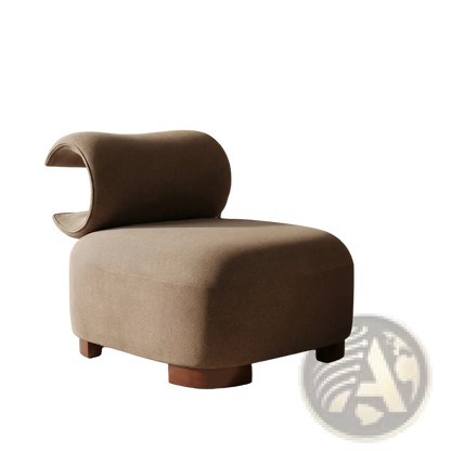 Modern Brown Polyester Pet Friendly Accent Chair