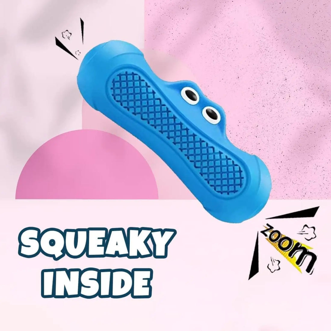 Monster Squeaky Dog Toy Natural Rubber Dental Chew