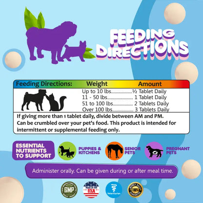 Multivitamin for Dogs &amp; Cats. Prenatal Vitamins. 90 Tabs