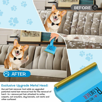 LVHATN 6 IN1 Pet Hair Remover Tool for Car Rug Couch Furniture 8.27in