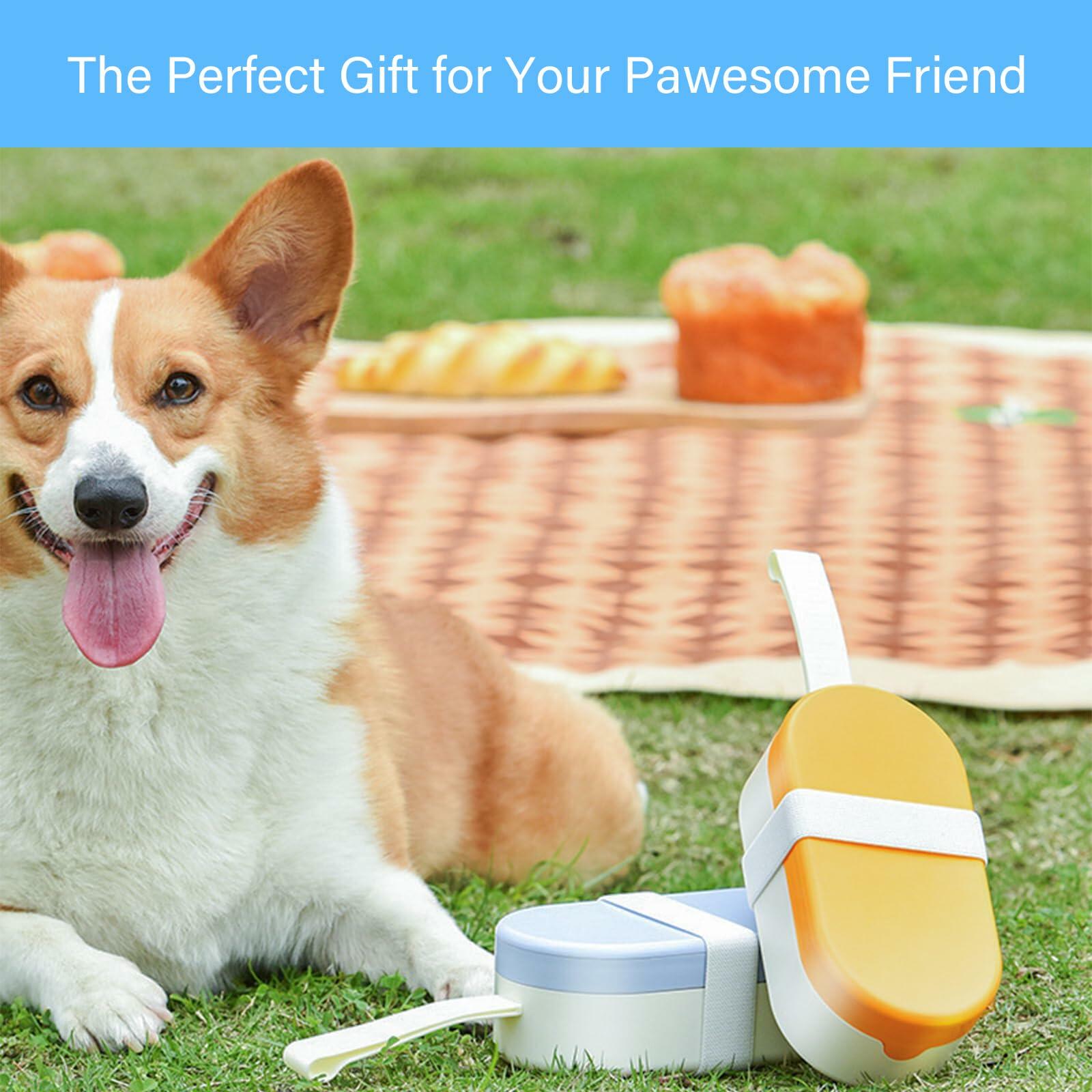 Maatouna Dog Water Bottle Foldable Leak-Proof Portable Outdoor Yellow