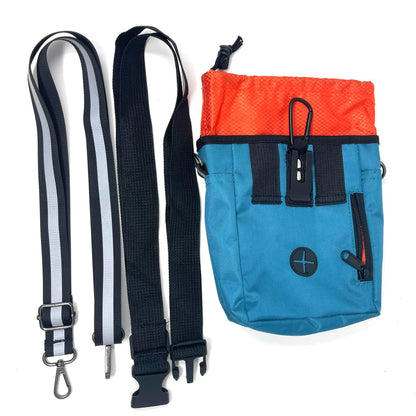 Jalousie Dog Training Pouch with Clicker &amp; Water Bowl 5 Ways to Wear Grey