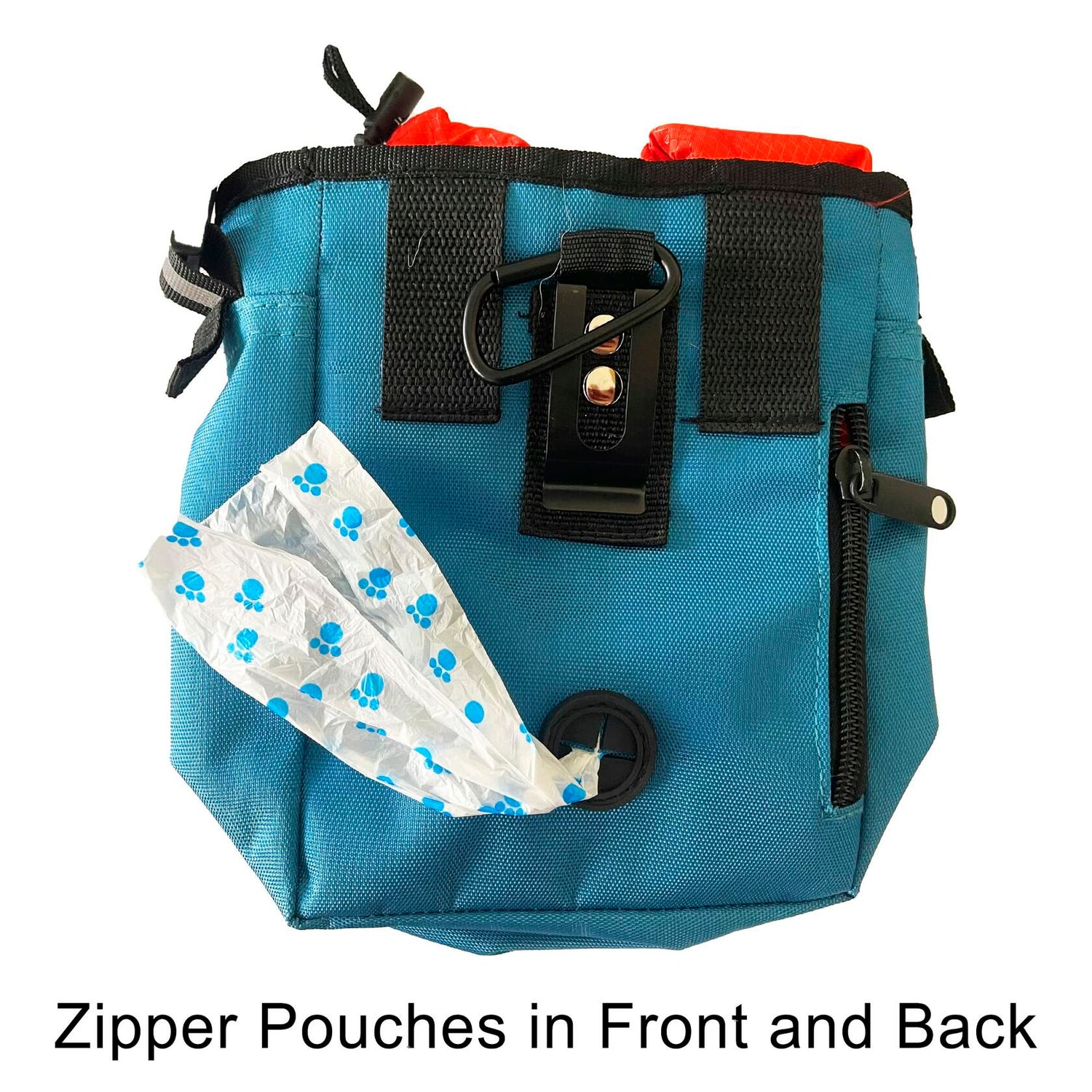 Jalousie Dog Training Pouch with Clicker &amp; Water Bowl 5 Ways to Wear Grey