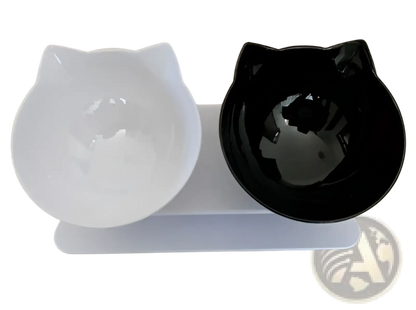 Orthopedic Cat Ear Pet Bowl Slanted Neck Protection