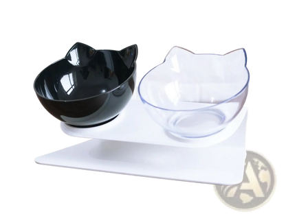 Orthopedic Cat Ear Pet Bowl Slanted Neck Protection