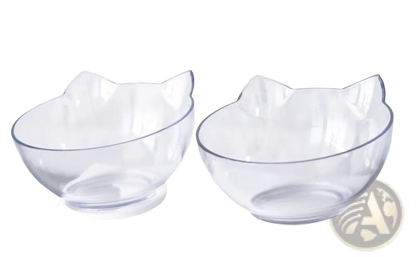 Orthopedic Cat Ear Pet Bowl Slanted Neck Protection