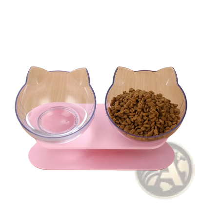 Orthopedic Cat Ear Pet Bowl Slanted Neck Protection