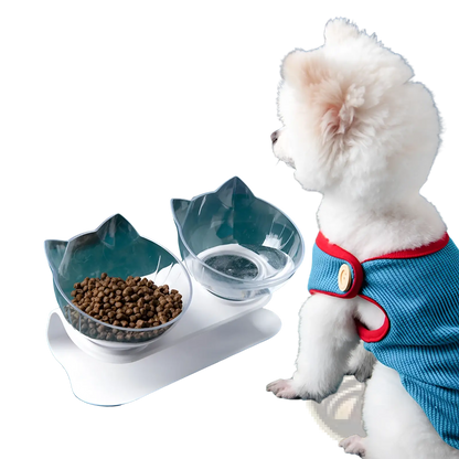 Orthopedic Cat Ear Pet Bowl Slanted Neck Protection