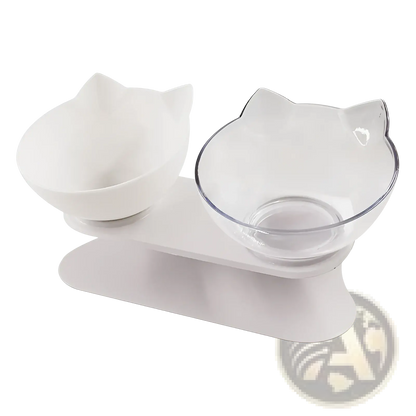 Orthopedic Cat Ear Pet Bowl Slanted Neck Protection
