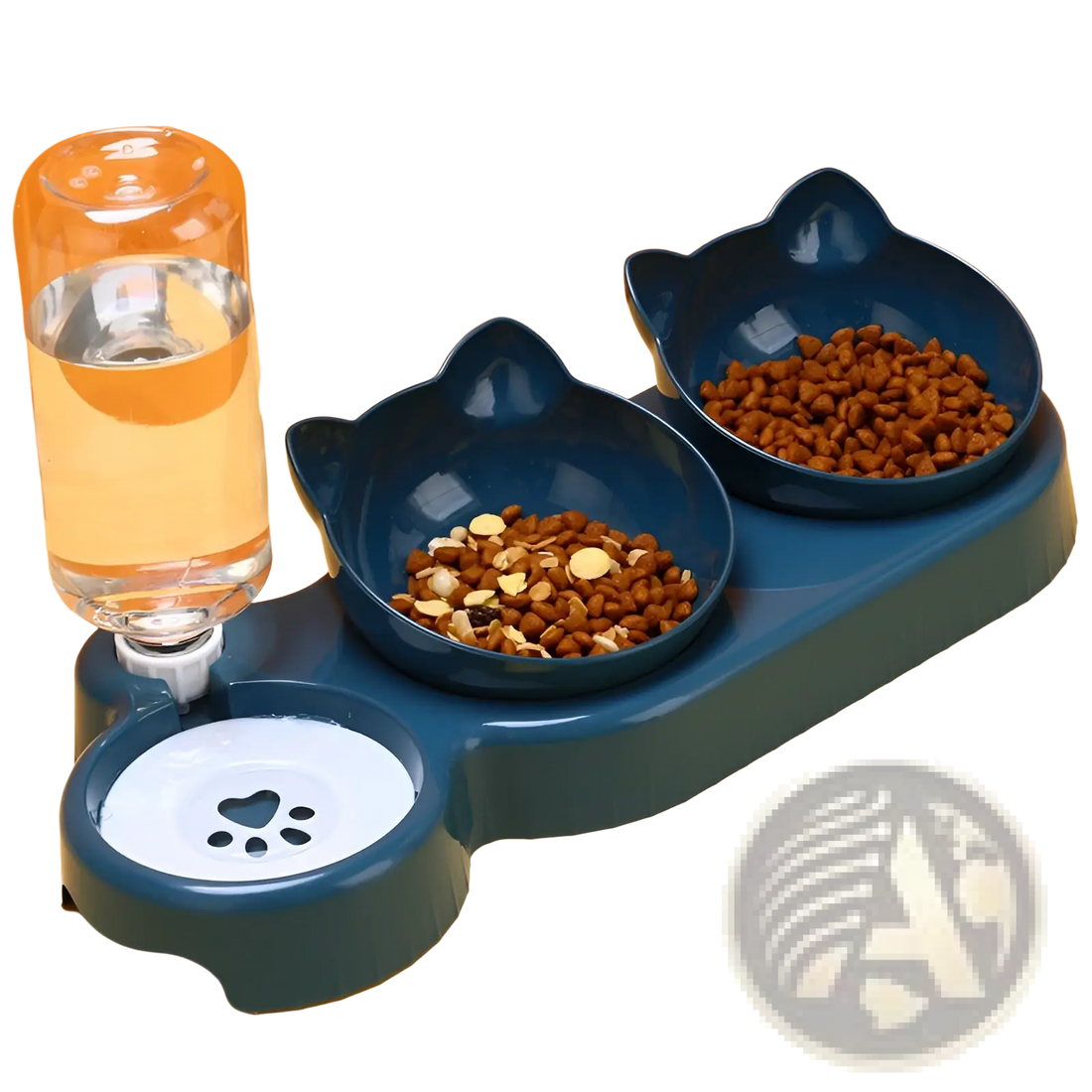 Orthopedic Cat Feeder with Automatic Waterer Bowl Set