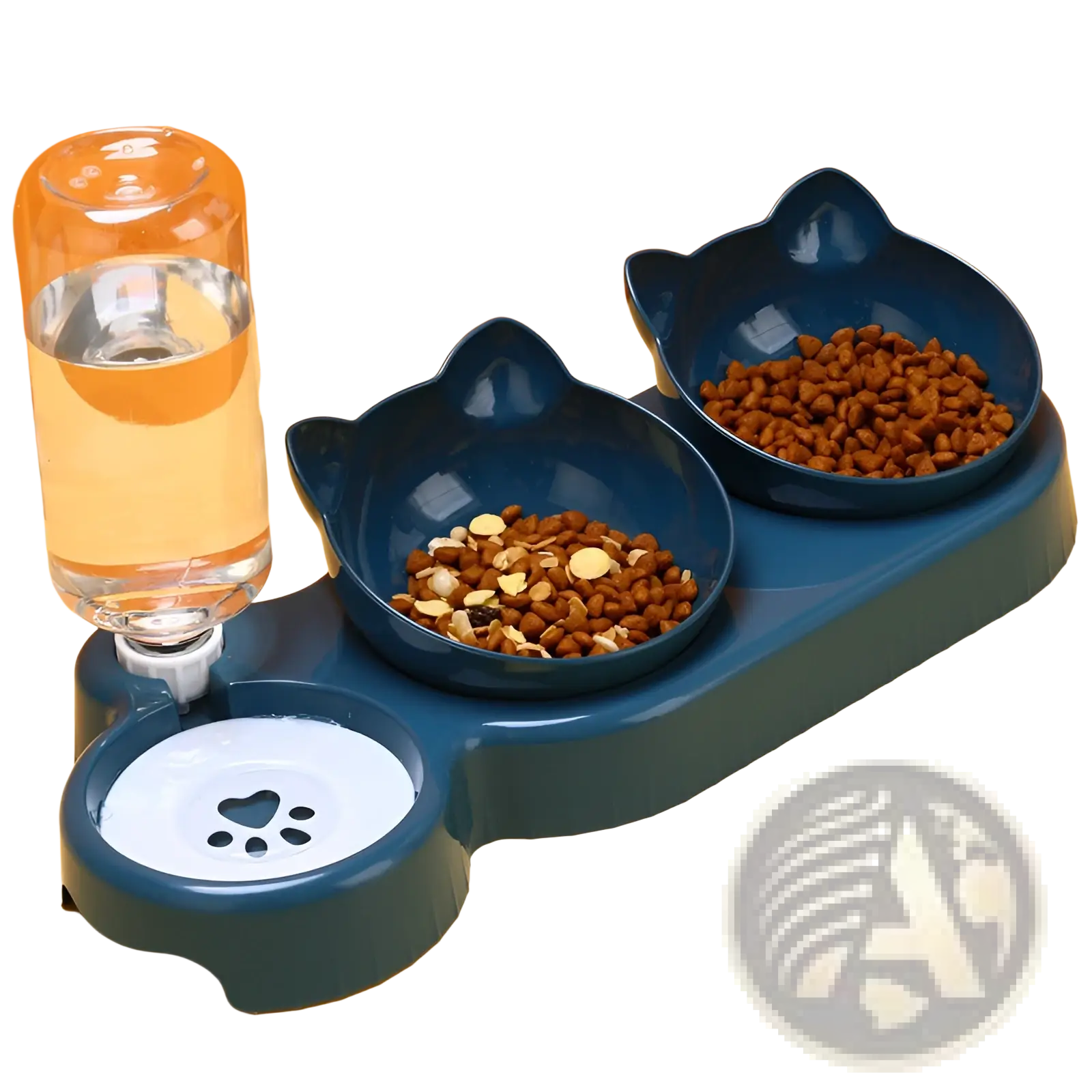 Orthopedic Cat Feeder with Automatic Waterer Bowl Set