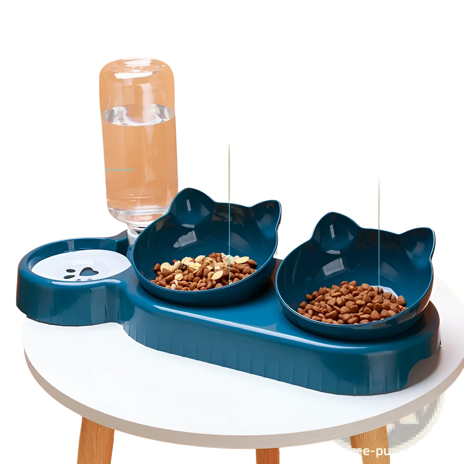 Orthopedic Cat Feeder with Automatic Waterer Bowl Set