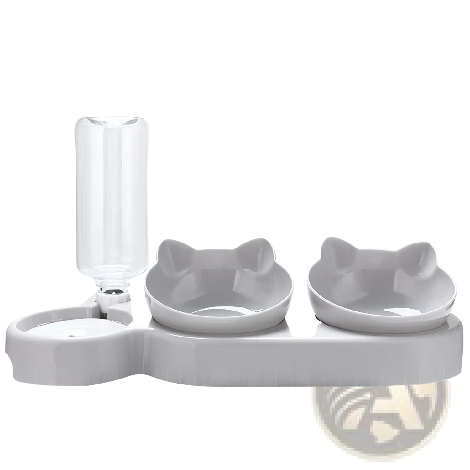 Orthopedic Cat Feeder with Automatic Waterer Bowl Set