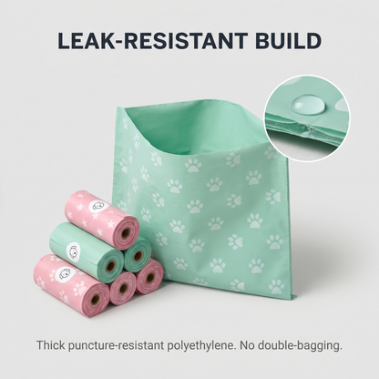 Poop Bags With Dispenser Kit