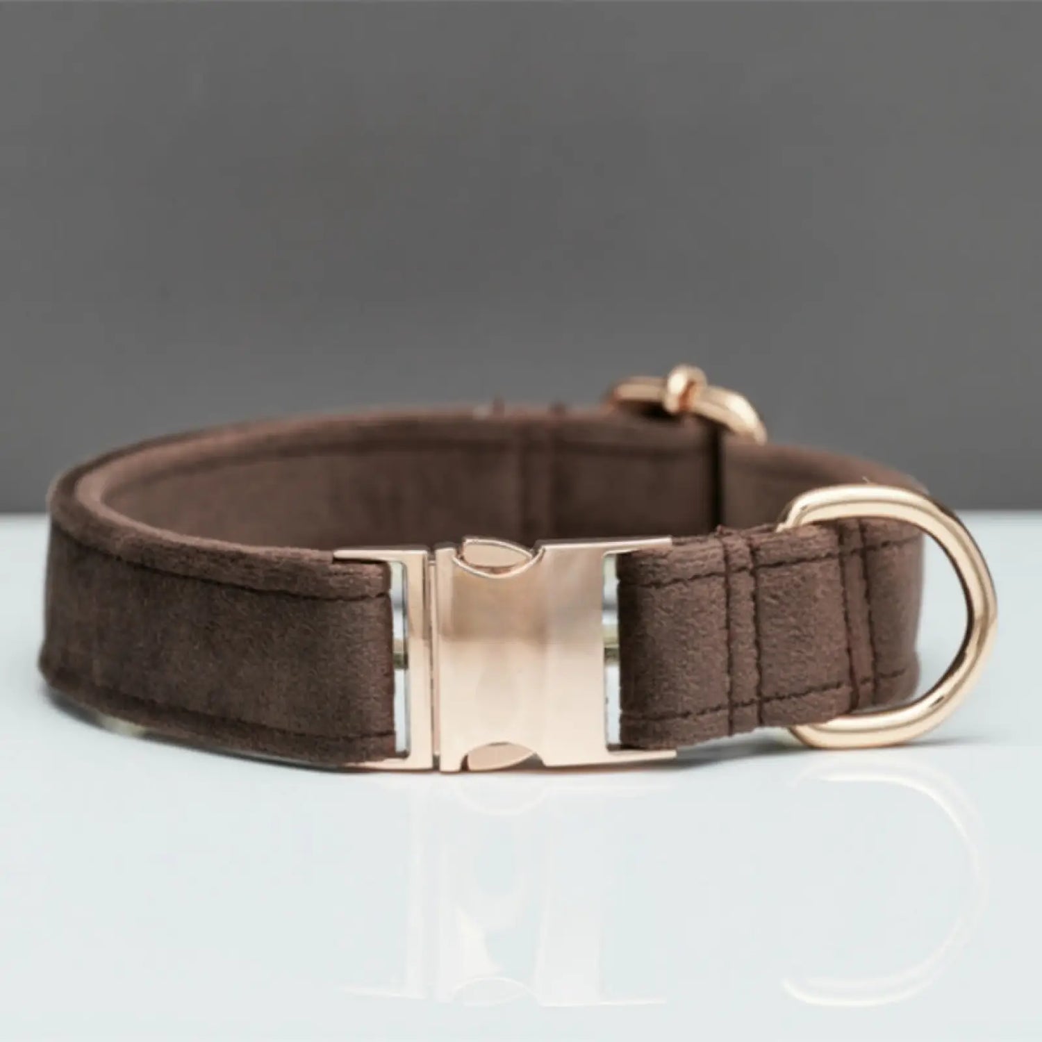 Personalized Velvet Dog Collar and Leash Set with Bow