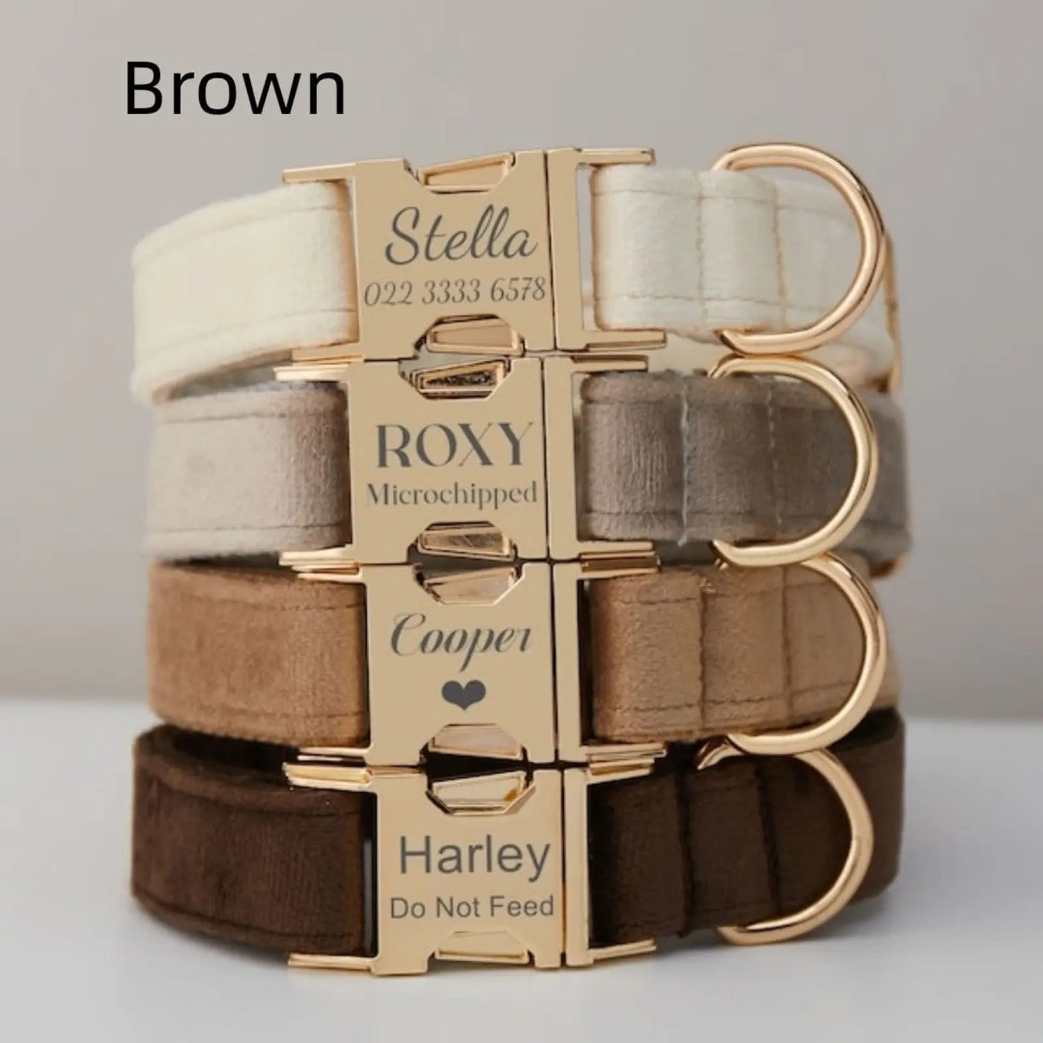 Personalized Velvet Dog Collar and Leash Set with Bow