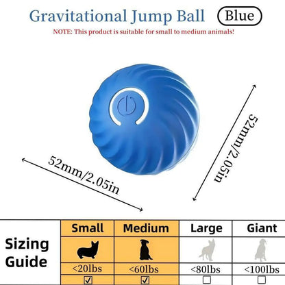 Pet Bouncing Ball for Cats and Dogs Blue and Orange
