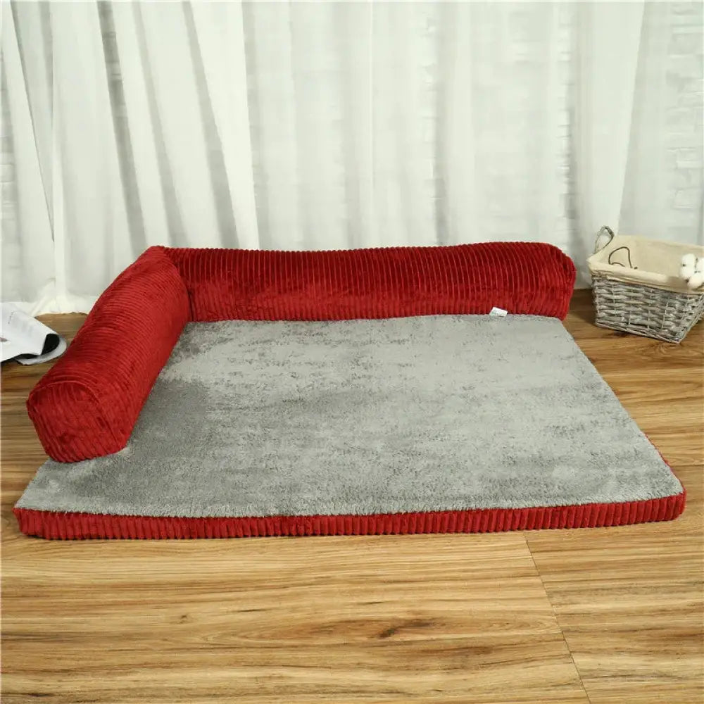 Premium Corduroy Plush Orthopedic Pet Bed