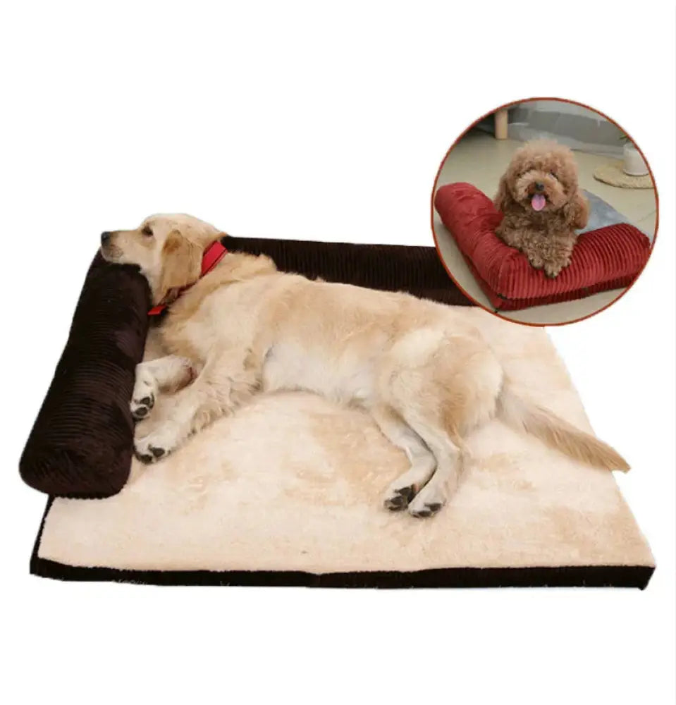 Premium Corduroy Plush Orthopedic Pet Bed