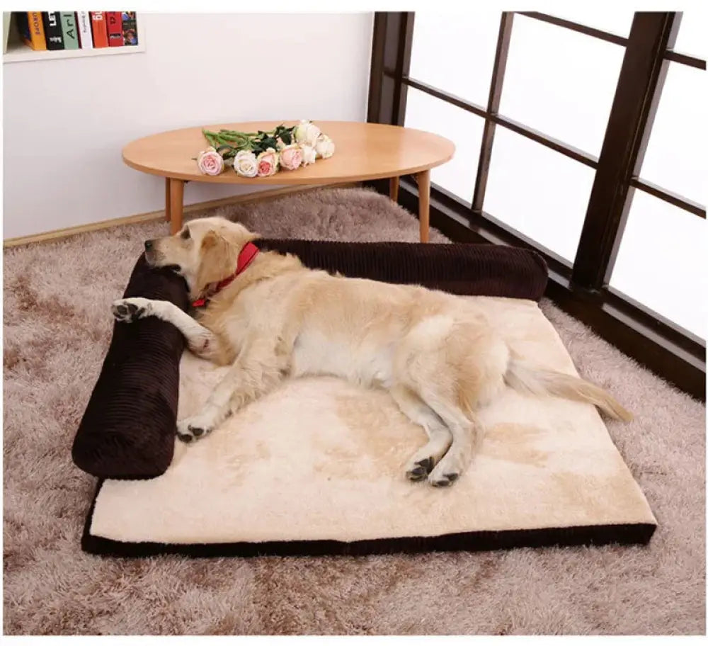 Premium Corduroy Plush Orthopedic Pet Bed