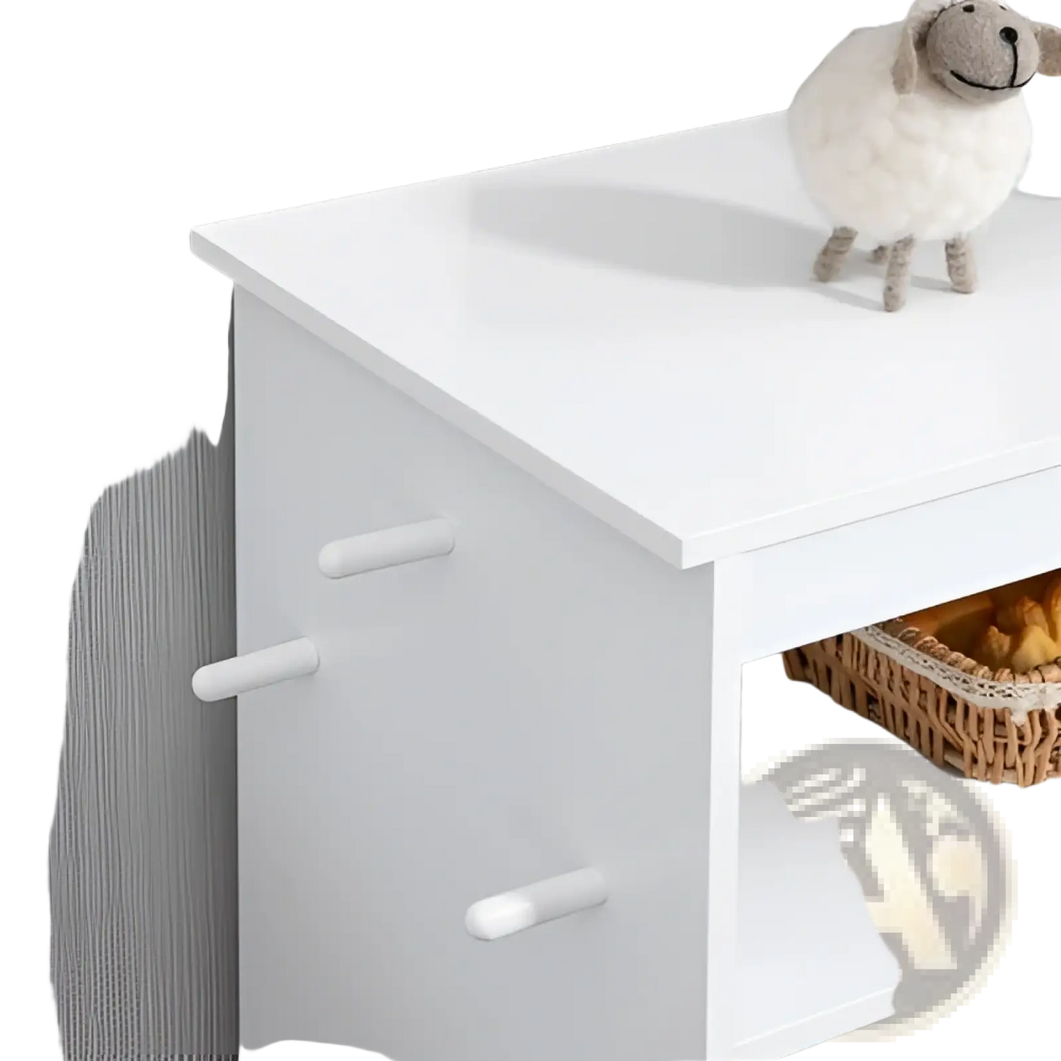 Pet Feeder Station with Dog Food Storage Cabinet