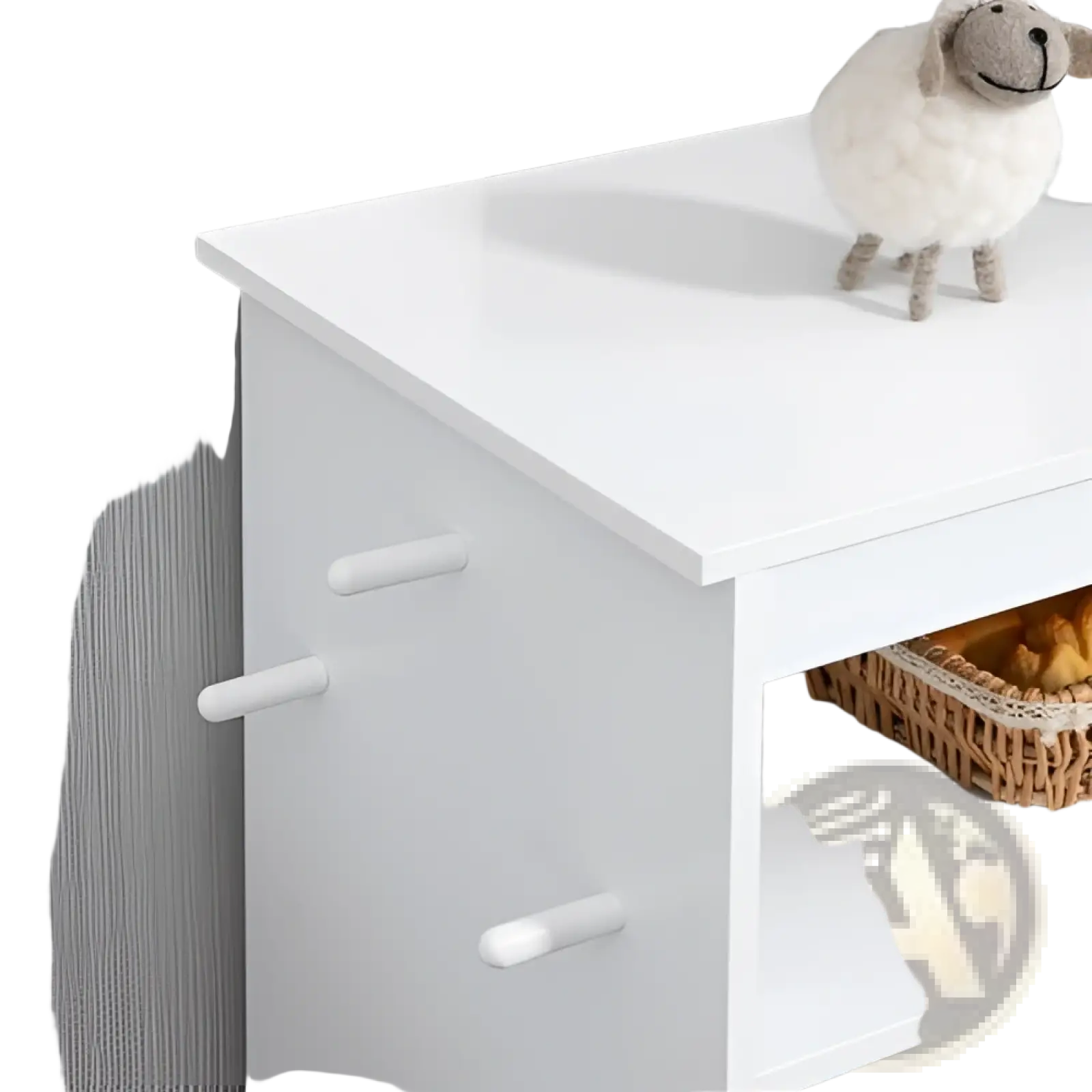 Pet Feeder Station with Dog Food Storage Cabinet