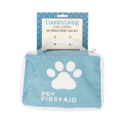 Country Living 50-Piece Pet Travel First Aid Kit for Emergencies, Safety, Adventure &amp; On-the-Go Pet Care
