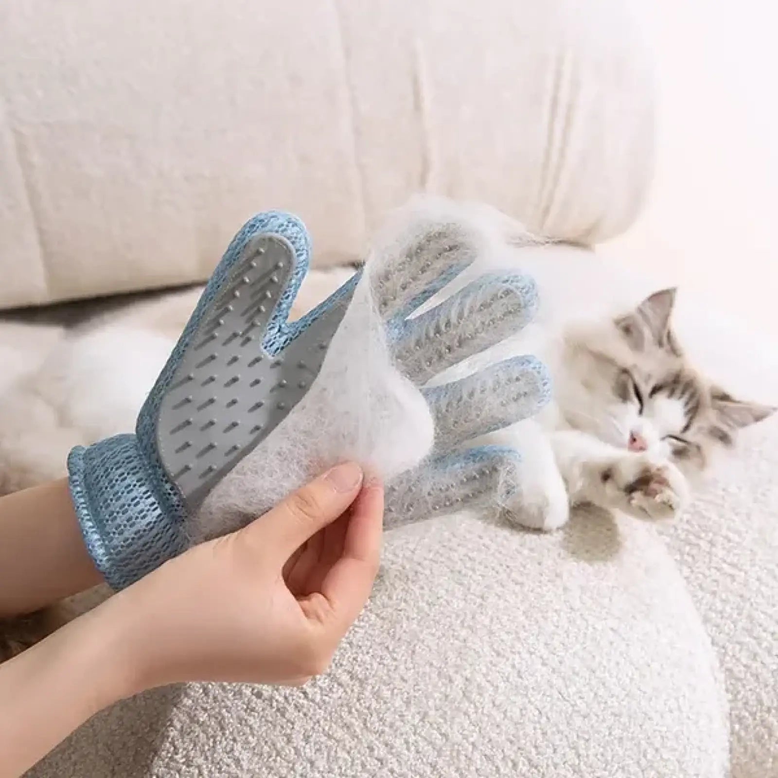 Pet Grooming Glove 2 in 1 Deshedding Massage Brush