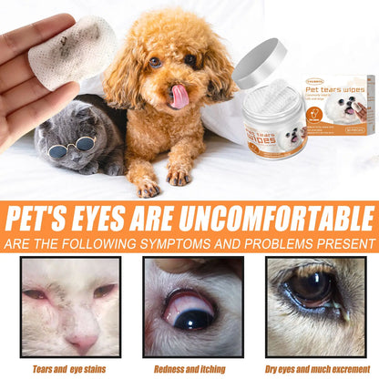 Pet Tear Stain Remover Wipes with Aloe Vera 130ct