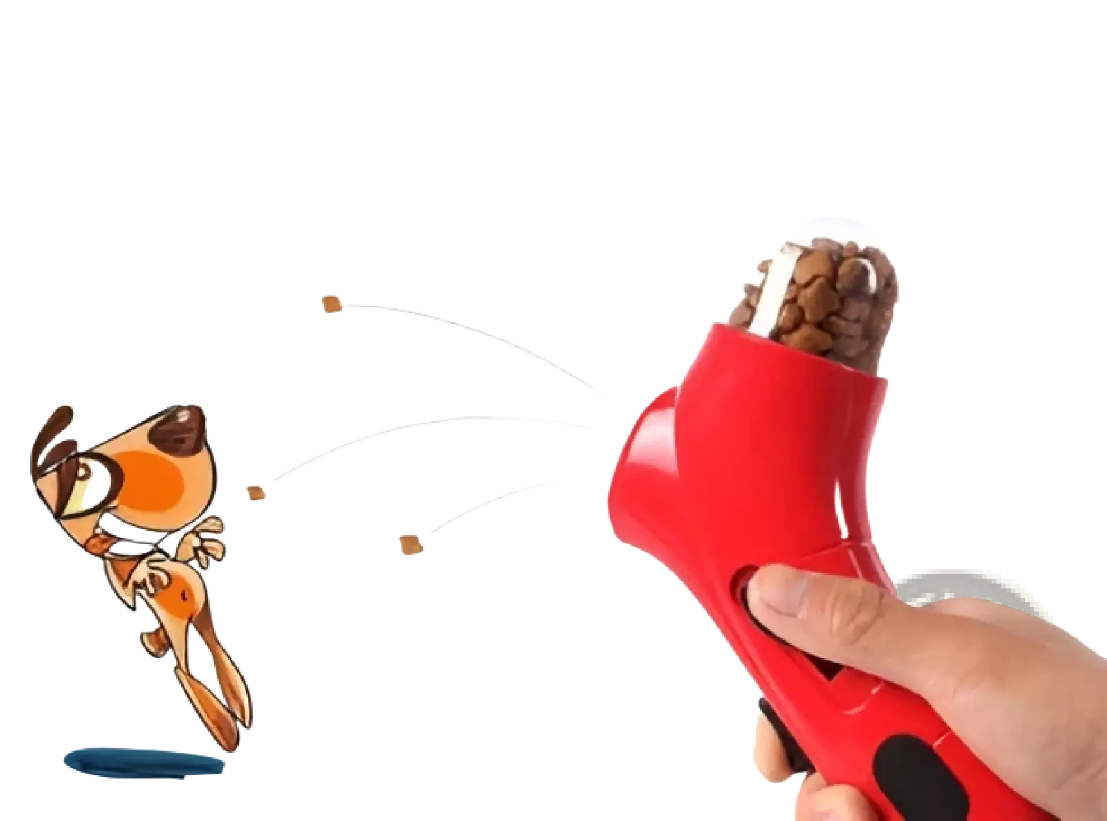 Pet Treat Launcher Portable Dog and Cat Food Catapult