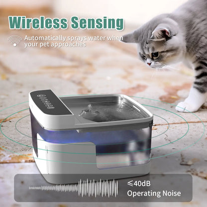 Pet Water Fountain Wireless Sensor Uv Light Pump
