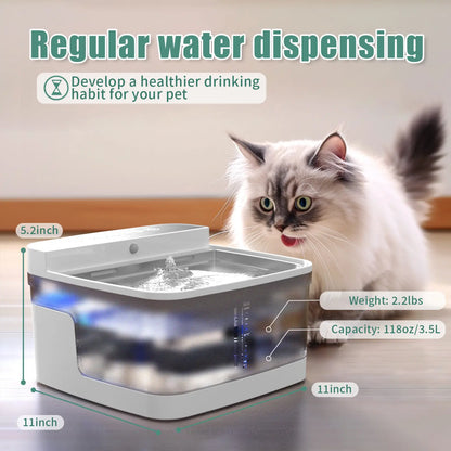 Pet Water Fountain Wireless Sensor Uv Light Pump