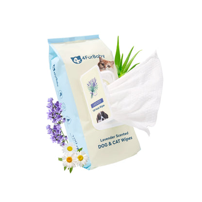 4FurBaby Dog &amp; Cat Grooming Wipes, Plant-Based, Hypoallergenic, 400 Count