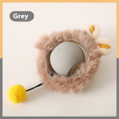 Plush Cat Ball Rolling Toy for Boredom Relief