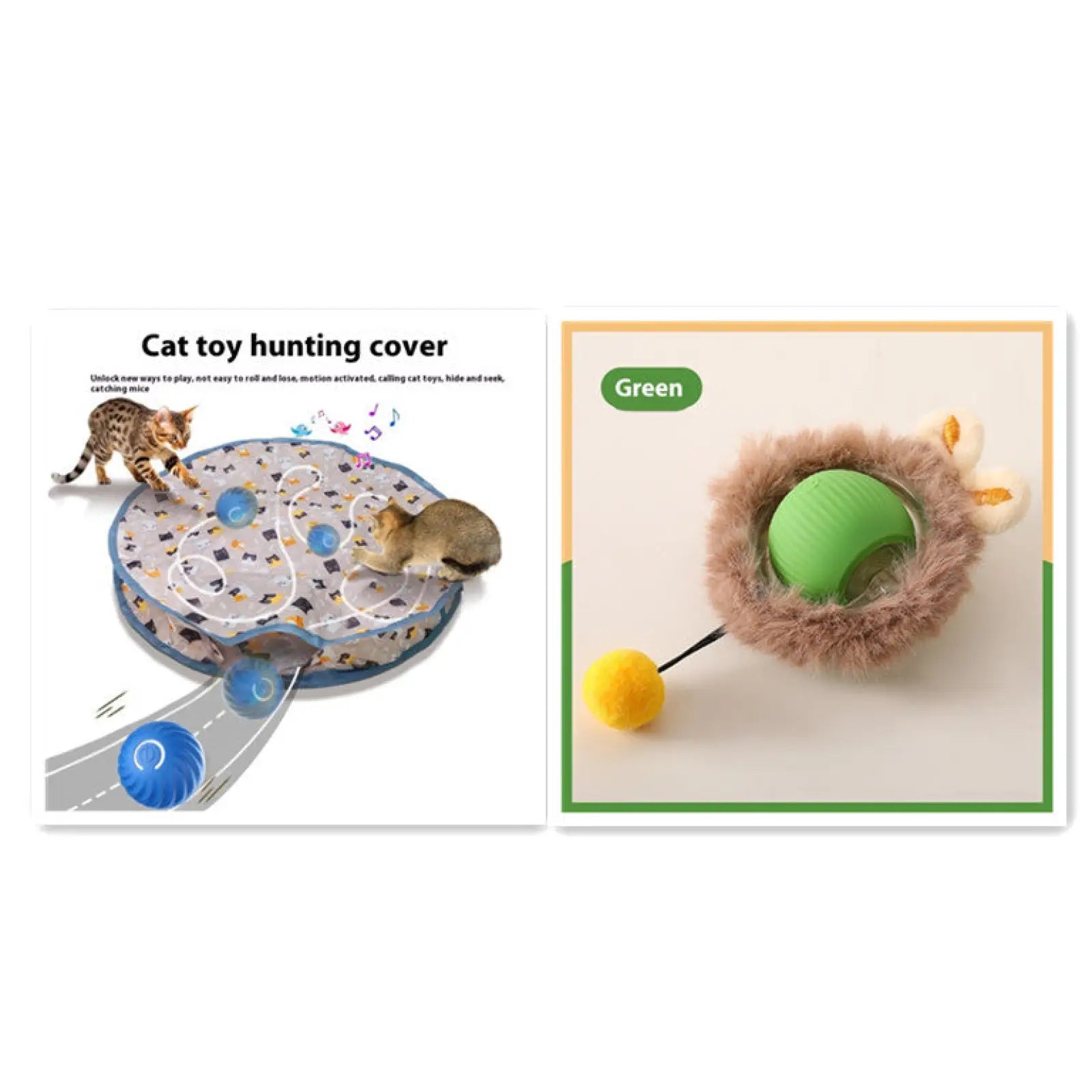 Plush Cat Ball Rolling Toy for Boredom Relief