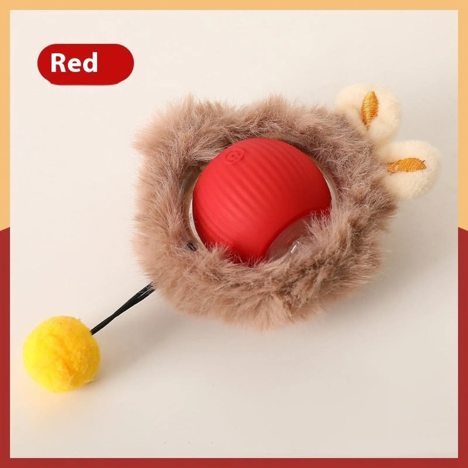 Plush Cat Ball Rolling Toy for Boredom Relief