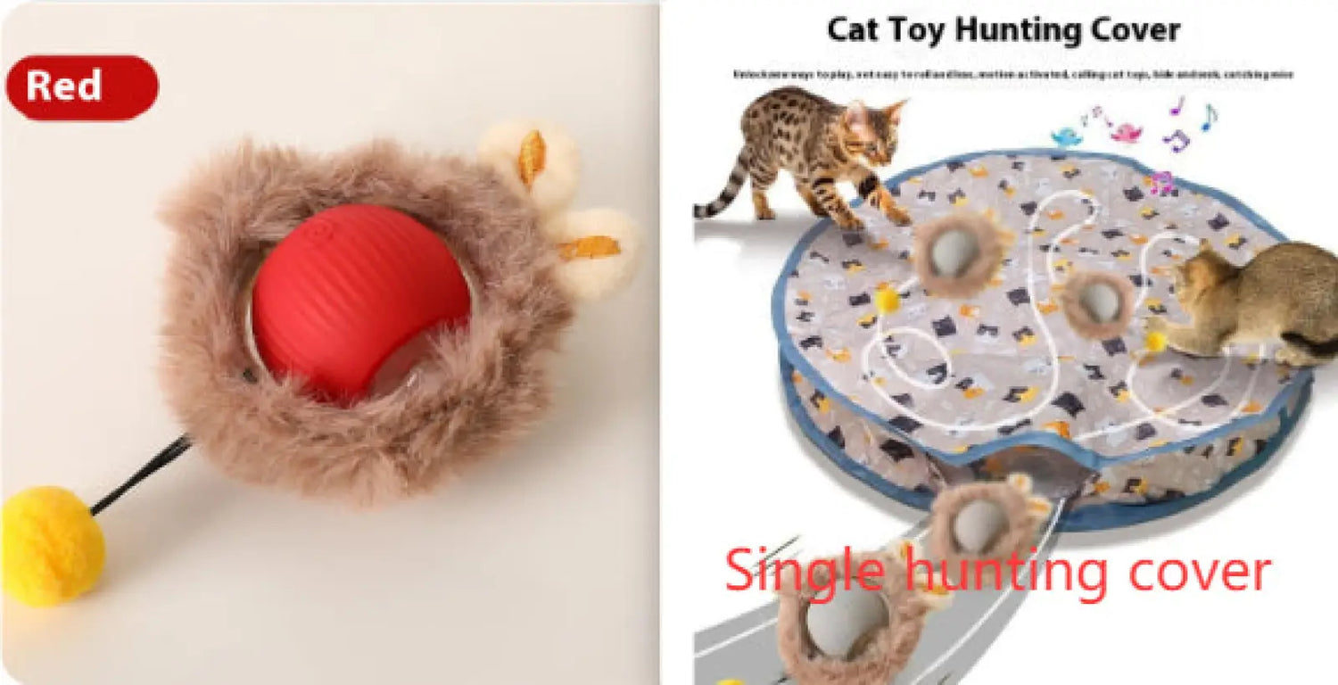 Plush Cat Ball Rolling Toy for Boredom Relief