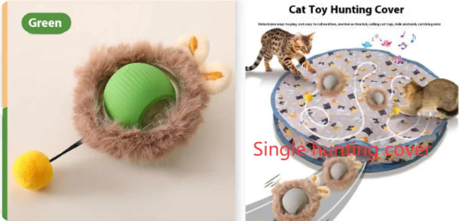 Plush Cat Ball Rolling Toy for Boredom Relief