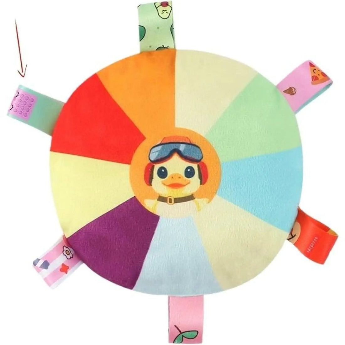 Plush Dog Flying Disc Interactive Chew Toy with Bells