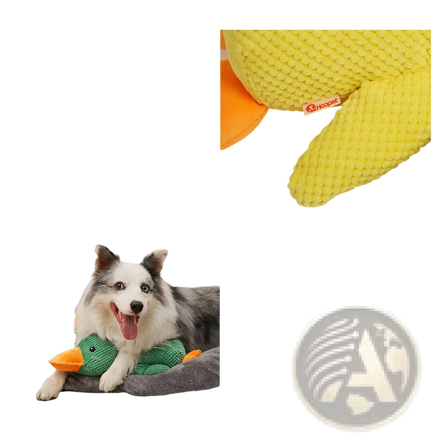 Plush Duck Dog Toy Bite Resistant Molar Chew Toy