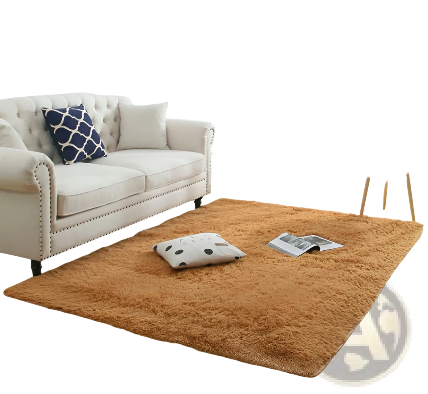 Plush Shaggy Rug Machine Washable Soft Faux Fur Carpet