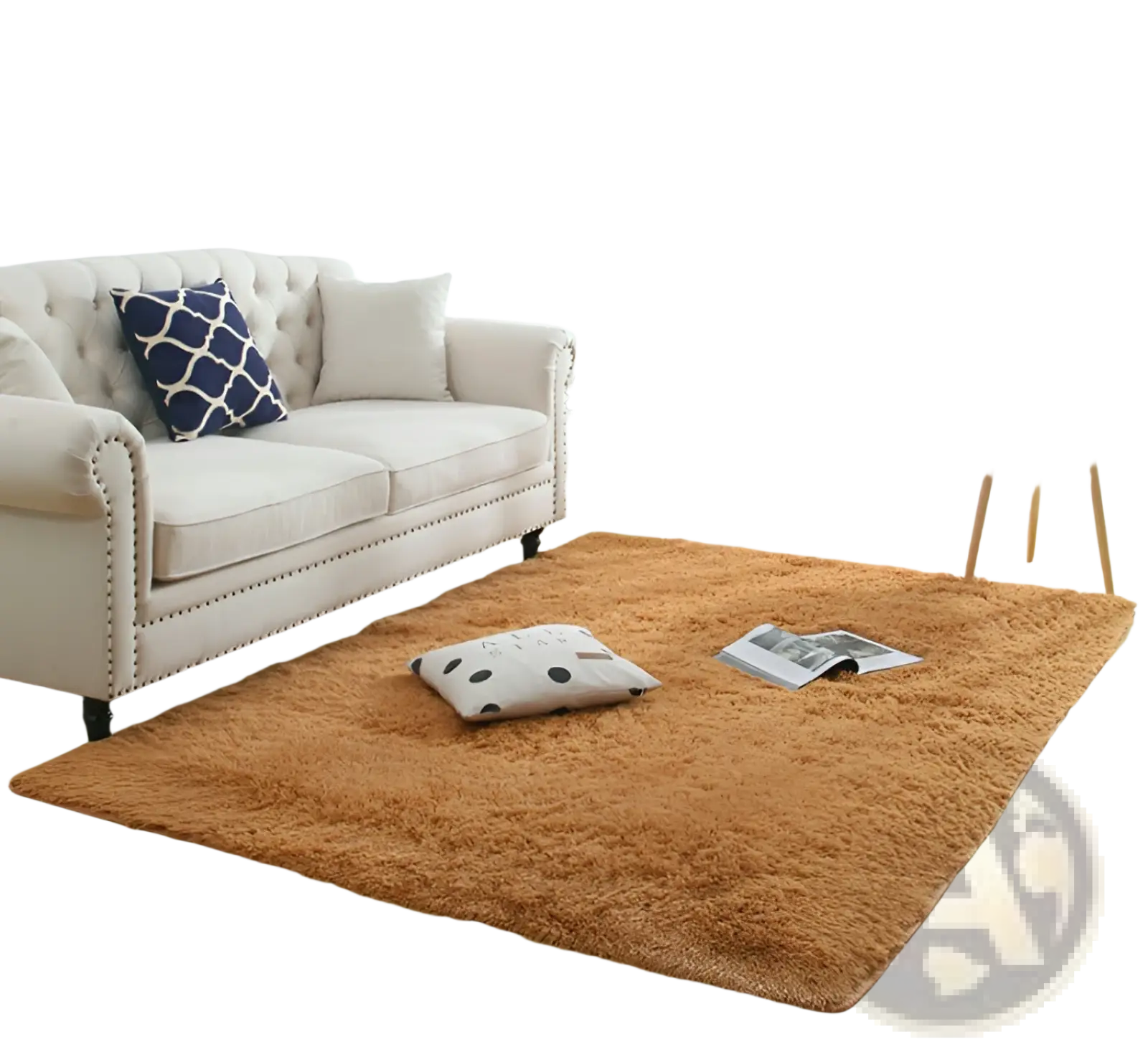 Plush Shaggy Rug Machine Washable Soft Faux Fur Carpet