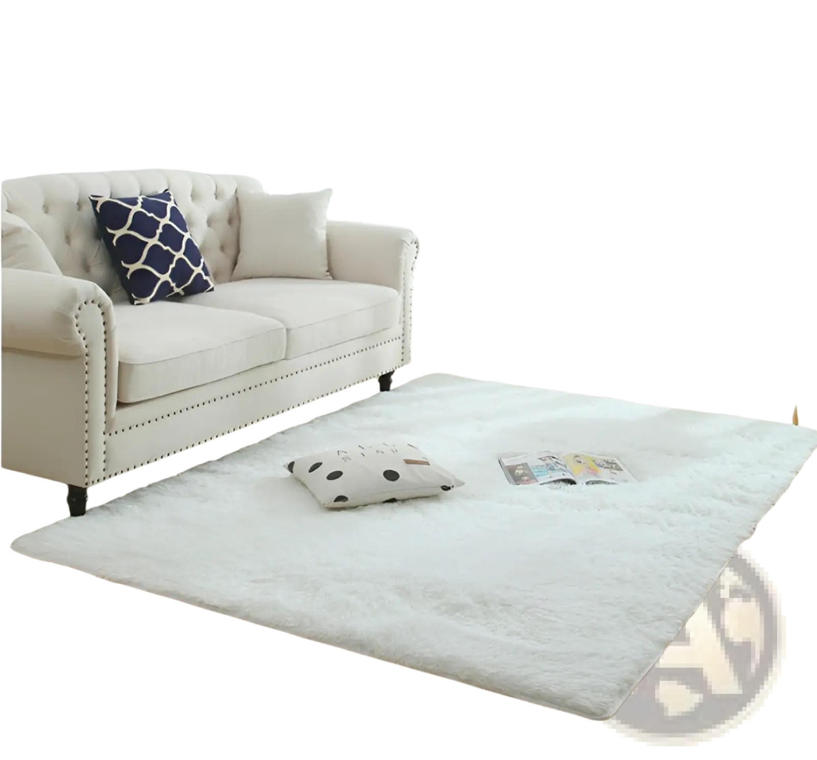 Plush Shaggy Rug Machine Washable Soft Faux Fur Carpet