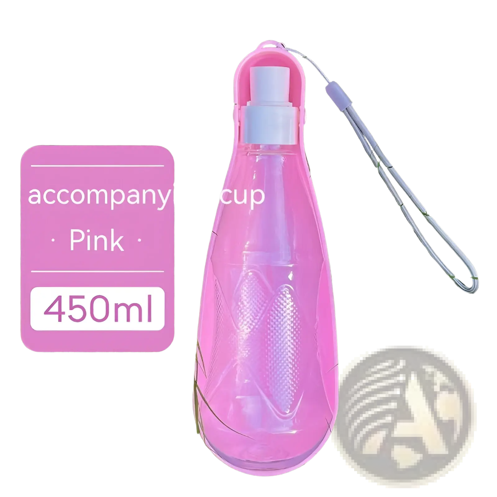 Portable Dog Water Bottle 550ml Folding Pet Travel Cup